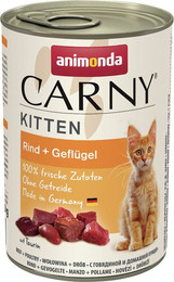 Produktbild von animonda Carny Kitten Katzennassfutter Geflügel und Rind - 24 x 400 g