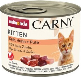 Produktbild von animonda Carny Kitten Nassfutter Kalb, Huhn und Pute - 12 x 200 g