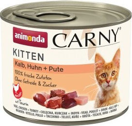 Produktbild von animonda Carny Kitten Nassfutter Kalb, Huhn und Pute - 24 x 200 g