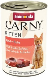 Produktbild von animonda Carny Kitten Nassfutter Pute und Rind - 12 x 400 g