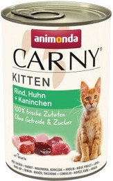 Produktbild von animonda Carny Kitten Nassfutter Rind, Huhn und Kaninchen - 48 x 400 g