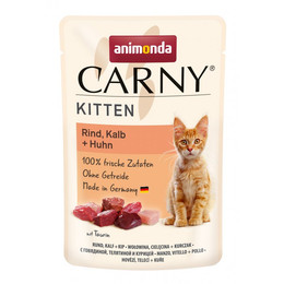 Produktbild von Animonda Carny Kitten Nassfutter Rind, Kalb + Huhn - 12 x 85 g