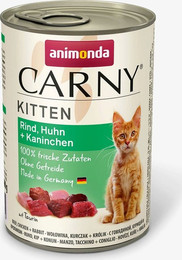 Produktbild von Animonda Carny Kitten Rind, Huhn und Kaninchen - 12 x 400 g