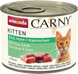 Produktbild von animonda Carny Kitten Rind, Huhn und Kaninchen - 24 x 200 g