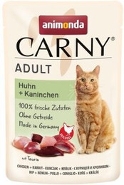 Produktbild von animonda Carny Nassfutter Katze Adult Huhn und Kaninchen - 12 x 85 g