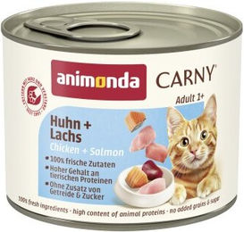 animonda Carny Nassfutter Katze Adult Huhn und Lachs - 12 x 200 g – Bild 1 von 3