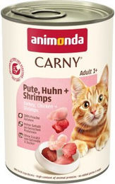 animonda Carny Nassfutter Katze Adult Pute, Huhn & Shrimps - 6 x 400 g – Bild 1 von 3