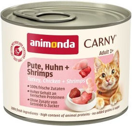 animonda Carny Nassfutter Katze Adult Pute, Huhn und Shrimps - 6 x 200 g – Bild 1 von 3