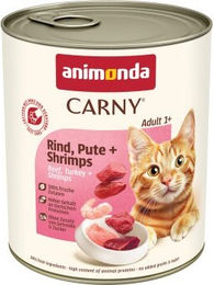 Produktbild von animonda Carny Nassfutter Katze Adult Rind, Pute und Shrimps - 6 x 800 g