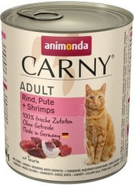 Produktbild von animonda Carny Nassfutter Katze Adult Rind, Pute und Shrimps - 24 x 800 g
