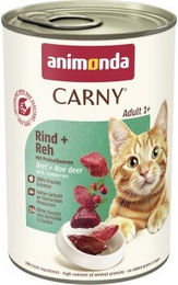 animonda Carny Nassfutter Katze Adult Rind, Reh & Preisselbeeren - 6 x 400 g – Bild 1 von 3