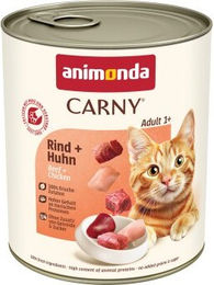 Produktbild von animonda Carny Nassfutter Katze Adult Rind und Huhn - 6 x 800 g