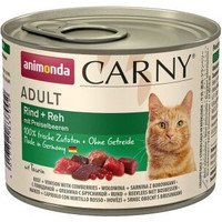Produktbild von animonda Carny Nassfutter Katze Adult Rind und Reh mit Preisselbeeren - 24 x 200 g
