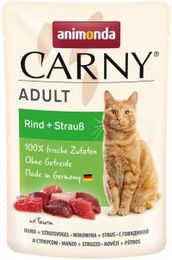 Produktbild von animonda Carny Nassfutter Katze Adult Rind und Strauß - 48 x 85 g