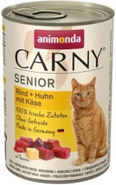 Produktbild von animonda Carny Nassfutter Katze Senior Rind & Huhn mit Käse - 6 x 400 g