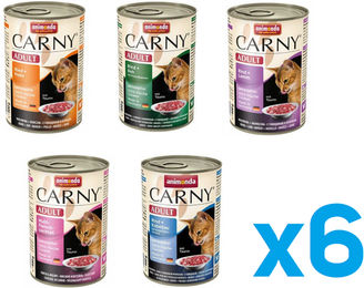 Produktbild von ANIMONDA Carny Nassfutter Mix 5 Geschmacks für adulte Katzen getreidefrei 30x400 g