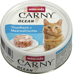 Produktbild von animonda Carny Ocean 80g Dose Katzennassfutter 12 x 80 Gramm Thunfisch + Meeresfrüchte