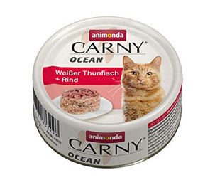 Produktbild von animonda Carny Ocean Katzenfutter Weißer Thunfisch und Rind - 12 x 80 g