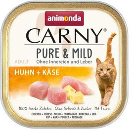 Produktbild von animonda Carny Pure & Mild Nassfutter Katze Adult Huhn und Käse - 32 x 100 g