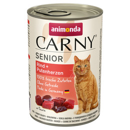 Produktbild von Animonda Carny Senior Rind und Putenherzen - 6 x 400 g