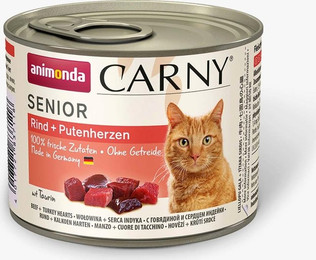 Produktbild von Animonda Carny Senior Rind und Putenherzen - 6 x 200 g