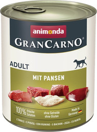 Produktbild von animonda Gran Carno Adult 800g Dose Hundenassfutter Sparpaket 12 x 800 Gramm mit Pansen