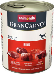 Produktbild von animonda Gran Carno Adult 800g Dose Hundenassfutter Sparpaket 12 x 800 Gramm Rind