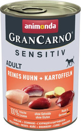 Produktbild von animonda Gran Carno Sensitiv Adult 400g Dose Hundenassfutter Sparpaket 12 x 400 Gramm Reines Huhn + Kartoffeln
