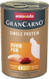 Produktbild von animonda Gran Carno Single Protein 400g Dose Hundenassfutter Sparpaket 12 x 400 Gramm Huhn pur