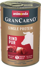 Produktbild von animonda Gran Carno Single Protein 400g Dose Hundenassfutter Sparpaket 12 x 400 Gramm Rind pur