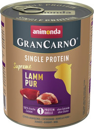 Produktbild von animonda Gran Carno Single Protein Supreme 800g Dose Hundenassfutter Sparpaket 12 x 800 Gramm Lamm pur