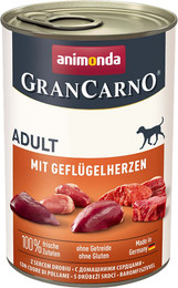 Produktbild von animonda GranCarno Adult mit Geflügelherzen - 6 x 400 g