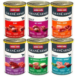 Produktbild von animonda GranCarno Adult Nassfutter Herzhafte Variation - 6 x 400 g