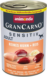 Produktbild von animonda GranCarno Adult Sensitiv Reines Huhn + Reis - 6 x 400 g