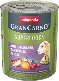 Produktbild von Animonda GranCarno Adult Superfoods Lamm und Amaranth - 6 x 800 g