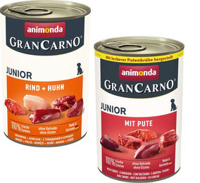 Animonda GranCarno Original Junior Hundefutter - Dosen - Pute - 6 x 400 g – Bild 1 von 4