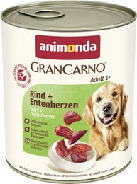 animonda GranCarno Original Nassfutter Hund Adult Rind und Entenherzen - 6 x 800 g – Bild 1 von 3