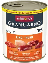 Produktbild von animonda GranCarno Original Nassfutter Hund Adult Rind und Huhn - 12 x 800 g