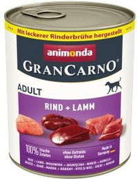 Produktbild von animonda GranCarno Original Nassfutter Hund Adult Rind und Lamm - 6 x 800 g