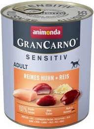 Produktbild von animonda GranCarno Sensitiv Nassfutter Hund Adult Huhn und Reis - 12 x 800 g