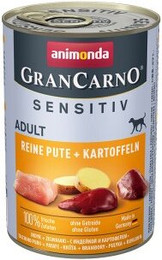 Produktbild von animonda GranCarno Sensitiv Nassfutter Hund Adult Pute Kartoffel - 12 x 400 g