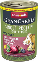Produktbild von animonda GranCarno Superfoods Adult Rind + Rote Bete, Brombeere 6x400g