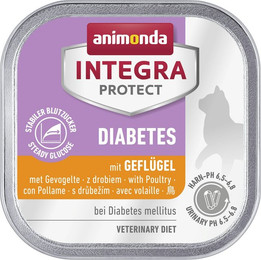 Produktbild von animonda Integra Protect Diabetes 100g Schale Katzennassfutter Sparpaket 32 x 100 Gramm Geflügel