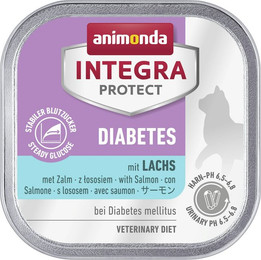 Produktbild von animonda Integra Protect Diabetes 100g Schale Katzennassfutter Sparpaket 32 x 100 Gramm Lachs