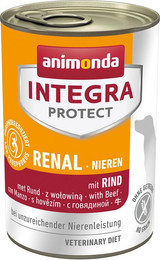 Produktbild von animonda INTEGRA PROTECT Hundefutter nass Renal mit Rind - 6 x 400 g
