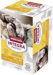 Produktbild von animonda INTEGRA PROTECT Katzenfutter nass Sensitive Pute + Reis - 6 x 100 g