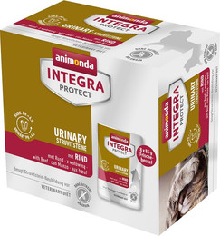 Produktbild von animonda INTEGRA PROTECT Katzenfutter nass Urinary Struvitstein mit Rind - 8 x 85 g