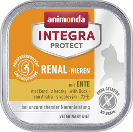 Produktbild von animonda Integra Protect Niere 100g Schale Katzennassfutter Sparpaket 32 x 100 Gramm mit Ente
