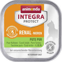 Produktbild von animonda Integra Protect Niere 100g Schale Katzennassfutter Sparpaket 32 x 100 Gramm Niere Pute pur