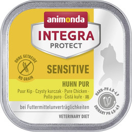 Produktbild von animonda Integra Protect Sensitive 100g Schale Katzennassfutter 16 x 100 Gramm Huhn pur